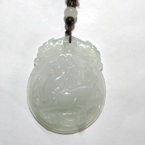 Authentic type a natural emerald jade pendant